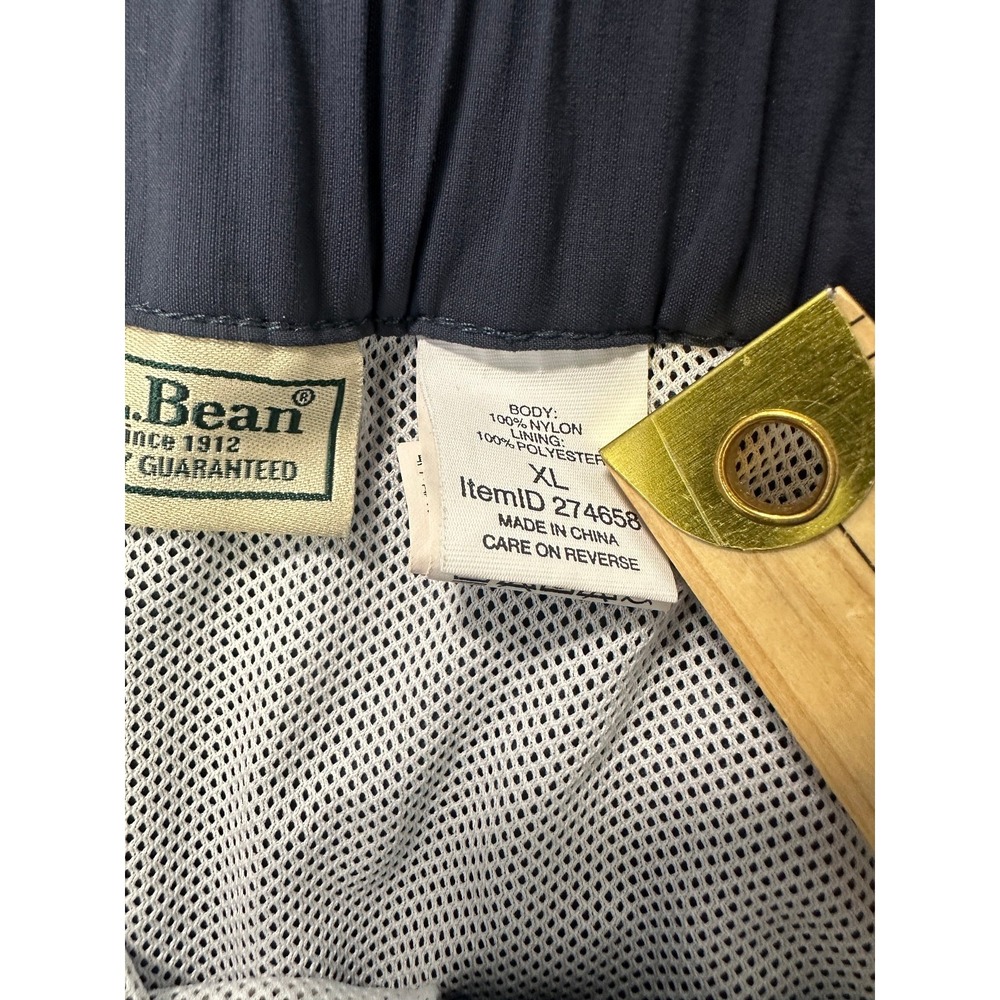 LL Bean Swift River Lined Shorts Mens XL Belted Nylon Blue 9" Cargo Outdoor Hike - Picture 13 of 16